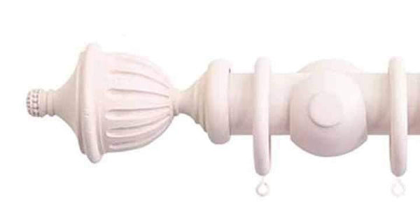 Jones Seychelles 40mm Blush Curtain Pole Fluted Urn Finial - Curtain Poles Emporium