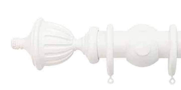 Jones Seychelles 40mm Cotton Curtain Pole Fluted Urn Finial - Curtain Poles Emporium
