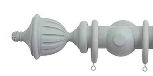 Jones Seychelles 40mm Haze Curtain Pole Fluted Urn Finial - Curtain Poles Emporium