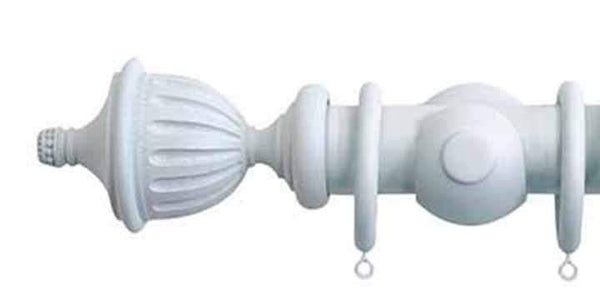 Jones Seychelles 40mm Mist Curtain Pole Fluted Urn Finial - Curtain Poles Emporium