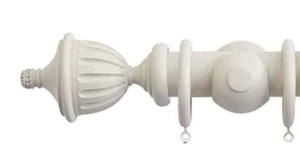 Jones Seychelles 40mm Sand Curtain Pole Fluted Urn Finial - Curtain Poles Emporium