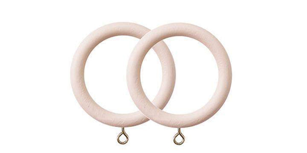 Jones Seychelles 40mm Wooden Blush Curtain Rings (Pack of 4) - Curtain Poles Emporium