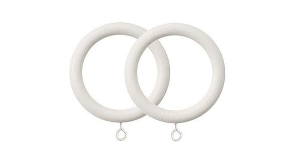 Jones Seychelles 40mm Wooden Cotton Curtain Rings (Pack of 4) - Curtain Poles Emporium