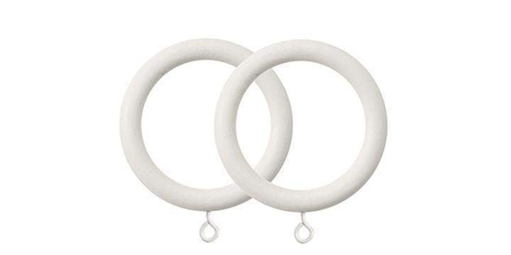 Jones Seychelles 40mm Wooden Cotton Curtain Rings (Pack of 4) - Curtain Poles Emporium