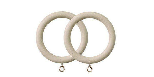 Jones Seychelles 40mm Wooden Sand Curtain Rings (Pack of 4) - Curtain Poles Emporium