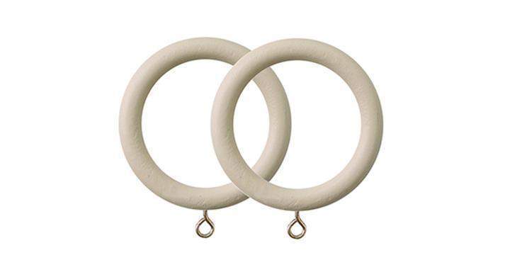 Jones Seychelles 40mm Wooden Sand Curtain Rings (Pack of 4) - Curtain Poles Emporium