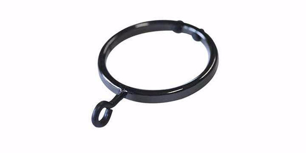 Jones Strand 35mm Black Nickel Curtain Pole Ring (Pack Size 6) - Curtain Poles Emporium