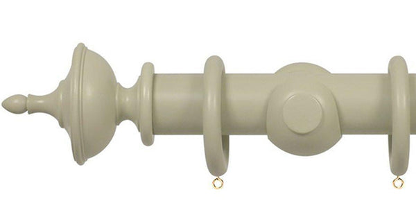 Opus Studio Painted Solid Colour Sage Grey 48mm Wooden Curtain Pole Urn Finial