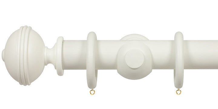 Hallis Honister 50mm Linen White Wooden Curtain Pole – Curtain Poles  Emporium