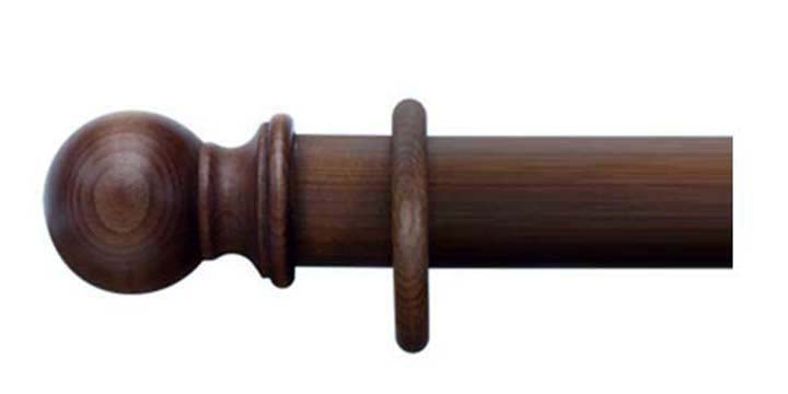 Cameron Fuller 35mm Walnut Curtain Pole Ball Finial - Curtain Poles Emporium