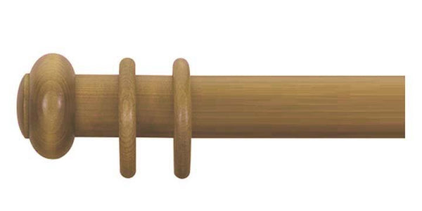Cameron Fuller 63mm Antique Pine Curtain Pole Button Finial - Curtain Poles Emporium