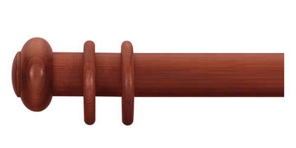 Cameron Fuller 63mm Cherry Curtain Pole Button Finial - Curtain Poles Emporium
