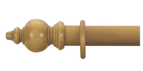 Cameron Fuller 35mm Antique Pine Curtain Pole Oriental Finial - Curtain Poles Emporium
