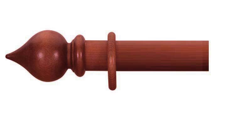 Cameron Fuller 35mm Cherry Curtain Pole Peardrop Finial - Curtain Poles Emporium