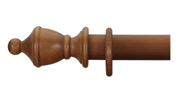 Cameron Fuller 63mm Light Oak Curtain Pole Vase Finial - Curtain Poles Emporium