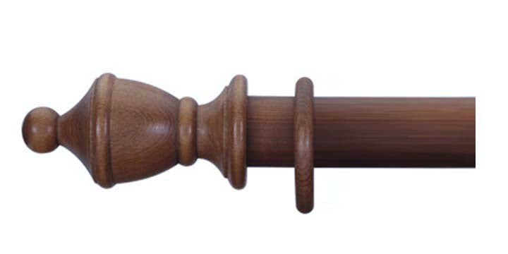 Cameron Fuller 35mm Mahogany Curtain Pole Vase Finial - Curtain Poles Emporium